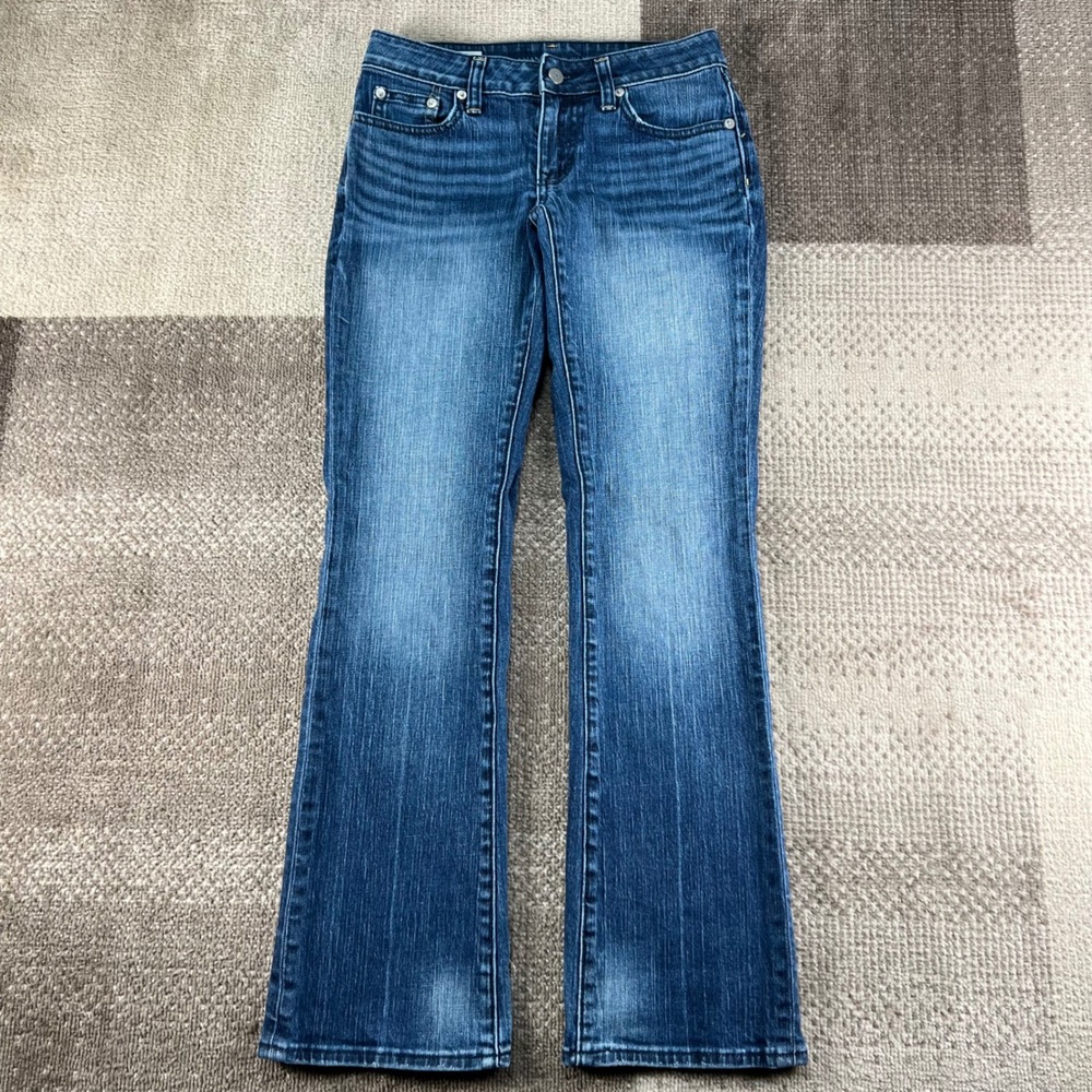Y2K Banana Republic Low Rise Bootcut Jeans Womens 0S Blue Dark Wash Denim